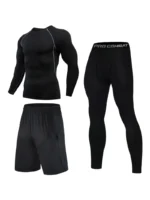 Conjunto deportivo de secado rápido para hombres - 3 piezas