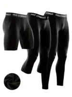 Pantalones de compresión para hombres - Set de tres
