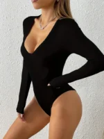 Body slim de cuello en V profundo - Imagen 3