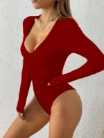 Body slim de cuello en V profundo - Imagen 7