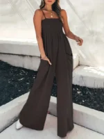 Jumpsuit de tirantes fruncidos - Imagen 2