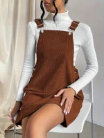 Vestido overall de tirantes - Imagen 6