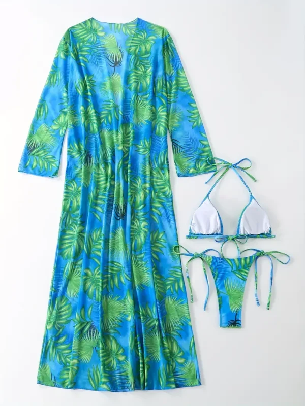 Conjunto de bikini estampado de 3 piezas - Image 2