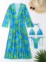 Conjunto de bikini estampado de 3 piezas - Imagen 5