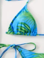 Conjunto de bikini estampado de 3 piezas - Imagen 4