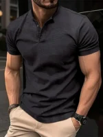 Camisa polo de manga corta y cuello tipo solapa - Imagen 9