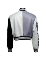 Chaqueta estilo universitario con estampado de letras para mujer - Imagen 2