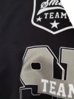 Chaqueta estilo universitario con estampado de letras para mujer - Imagen 5