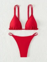 Bikini de dos piezas con tirantes dobles y lazo en la espalda - Imagen 5