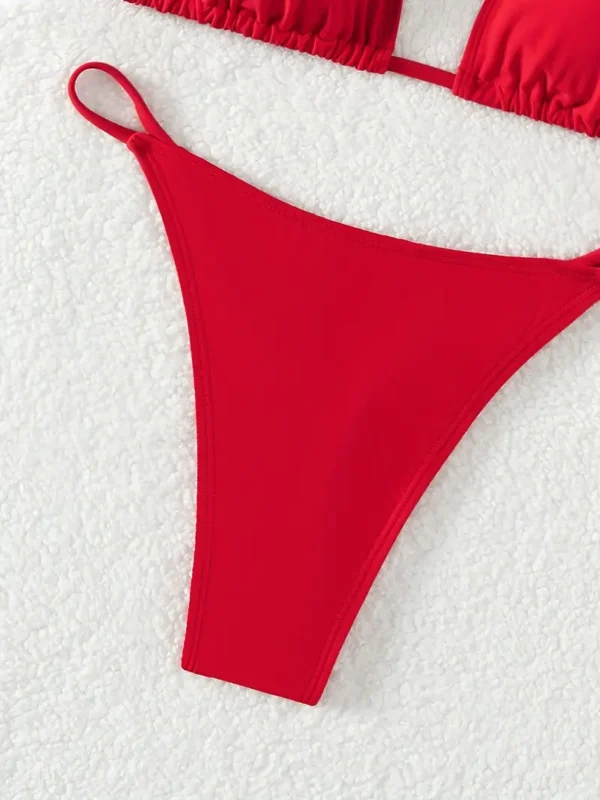 Bikini de dos piezas con tirantes dobles y lazo en la espalda - Image 7