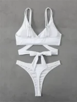 Conjunto de bikini cruzado en capas - Imagen 5