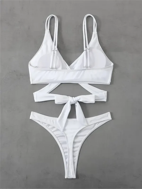 Conjunto de bikini cruzado en capas - Image 5
