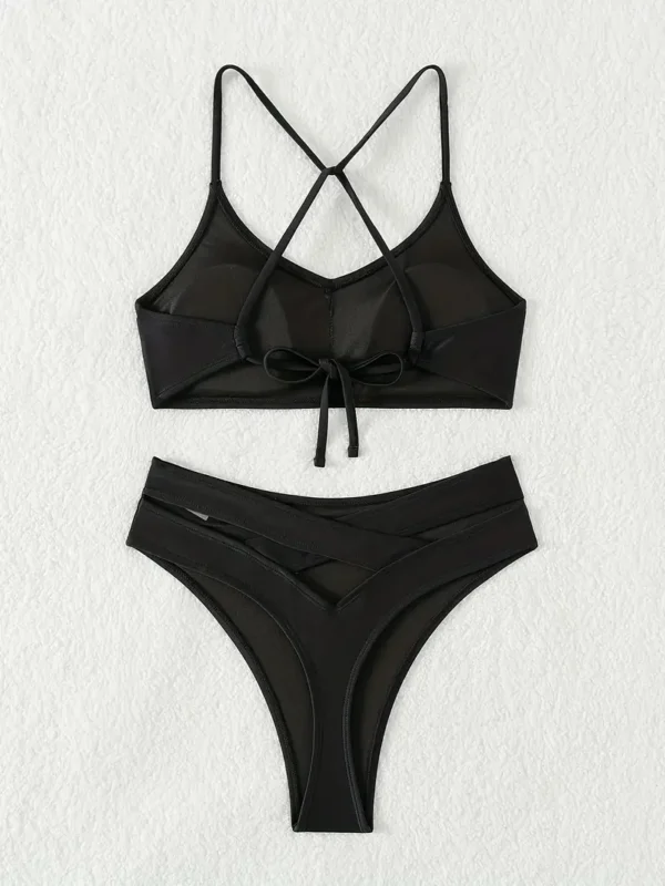 Bikini de dos piezas con atado cruzado en la espalda - Image 5