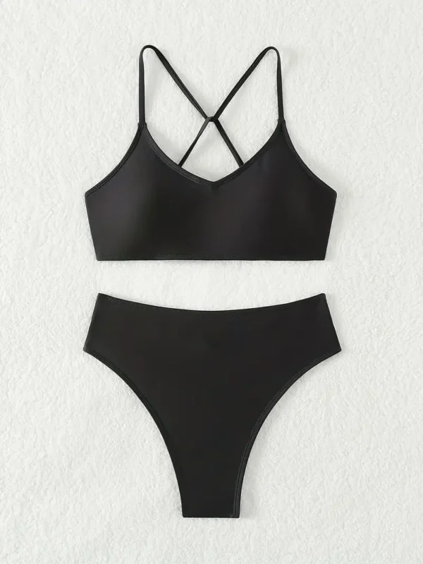 Bikini de dos piezas con atado cruzado en la espalda - Image 6