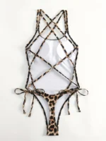 Traje de baño de una pieza con estampado de leopardo - Imagen 3