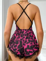 Body de leopardo con encaje de contraste - Imagen 2