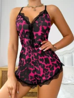 Body de leopardo con encaje de contraste - Imagen 4