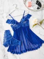 Conjunto de lencería de encaje floral