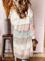 Cárdigan de manga larga y bloques de color - Imagen 7