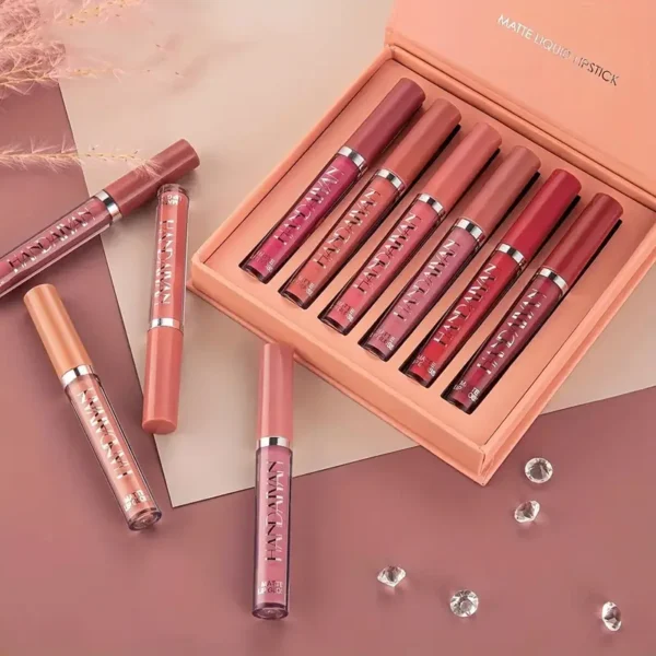 Set de 6 piezas de labiales impermeables de larga duración - Image 2