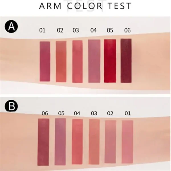 Set de 6 piezas de labiales impermeables de larga duración - Image 4