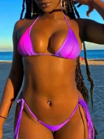 Bikini neón de dos piezas con estampado degradado - Imagen 5