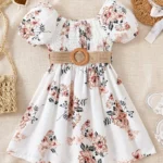 Vestido de princesa con mangas abullonadas