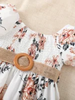 Vestido de princesa con mangas abullonadas - Imagen 3