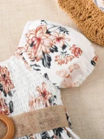 Vestido de princesa con mangas abullonadas - Imagen 4