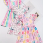 Vestido de manga con volantes