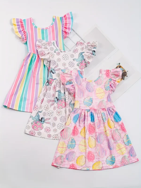 Vestido de manga con volantes