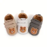 Zapatillas cómodas con diseño de oso para bebés