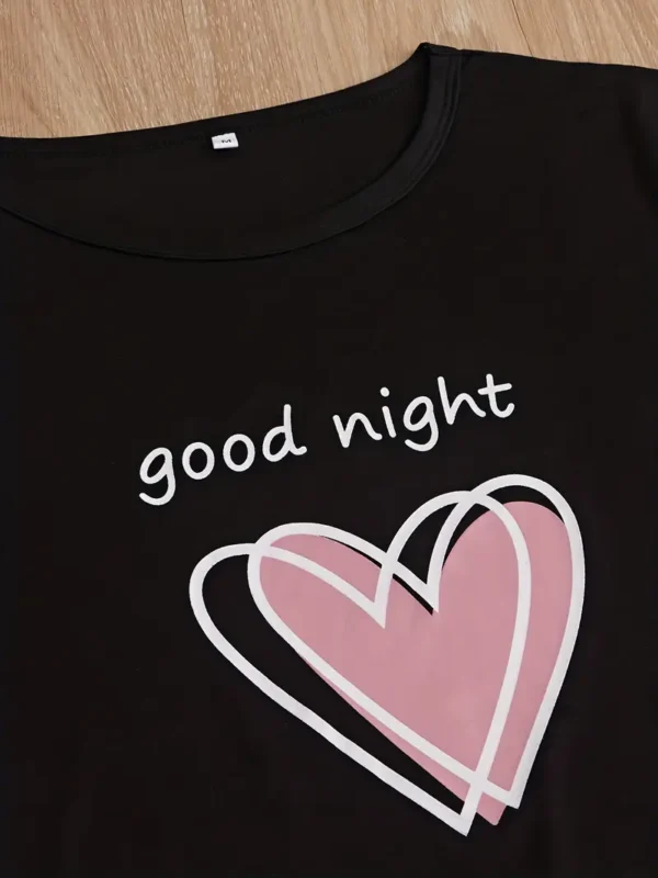 Conjunto de pijama estampado con corazones - Image 5