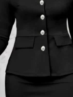 Conjunto elegante de blazer y falda para mujer - Imagen 5