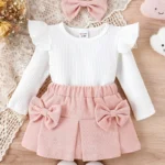 Conjunto de ropa de bebé niña de Patpat - 3 piezas