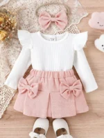 Conjunto de ropa de bebé niña de Patpat - 3 piezas