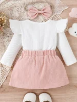 Conjunto de ropa de bebé niña de Patpat - 3 piezas - Imagen 2