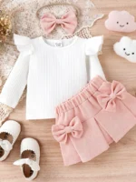 Conjunto de ropa de bebé niña de Patpat - 3 piezas - Imagen 6
