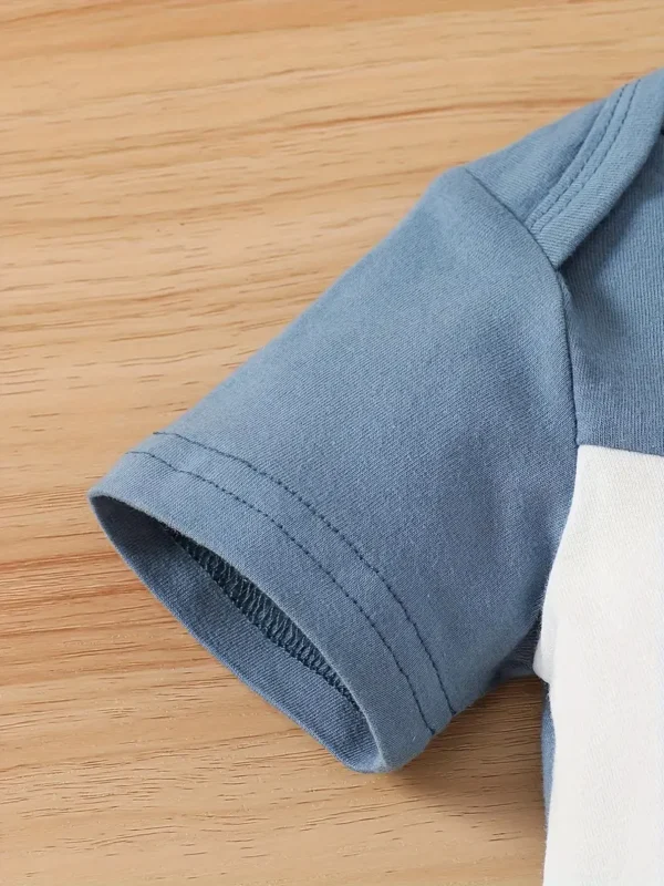 Conjunto de verano para bebé varón con estampado - 3 piezas - Image 3