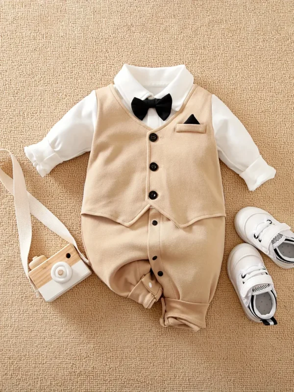 Bodysuit de algodón para bebé varón