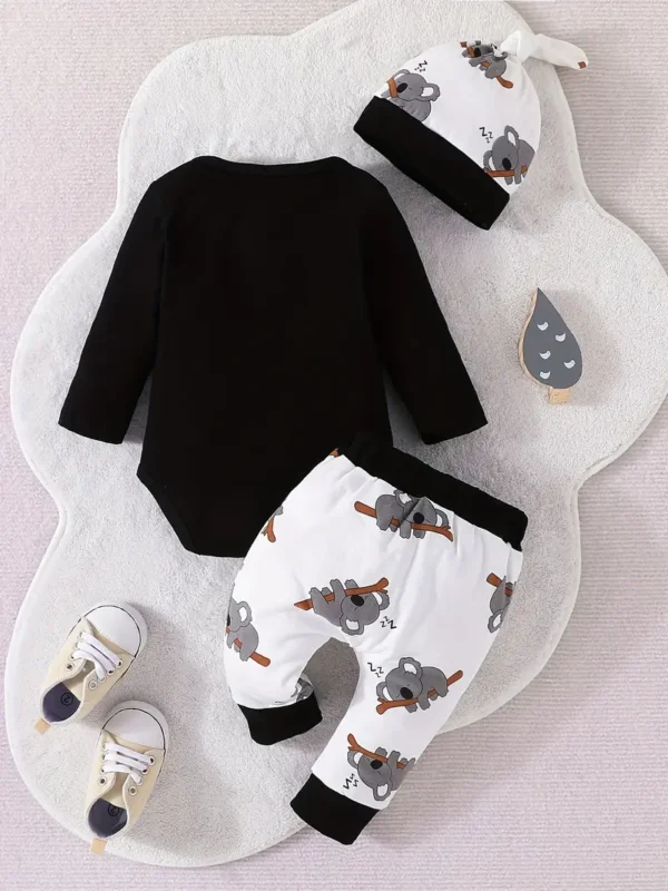 Conjunto de body de manga larga de algodón para bebé - Image 2