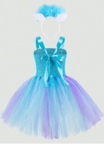 Vestido de malla de sirena y diadema - Imagen 2