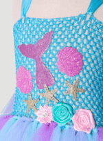 Vestido de malla de sirena y diadema - Imagen 4