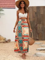 Falda de cintura alta con estampado tribal - Imagen 5