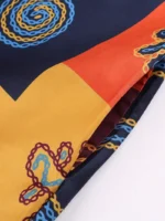 Vestido con estampado étnico y escote en V - Imagen 4