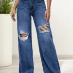 Jeans casuales de corte suelto y cintura alta