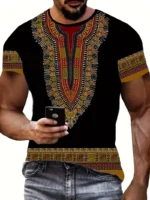 Camiseta de estilo étnico con estampado digital