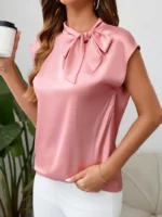 Blusa con lazo en el cuello - Imagen 4