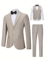 Conjunto de traje de tres piezas para hombre