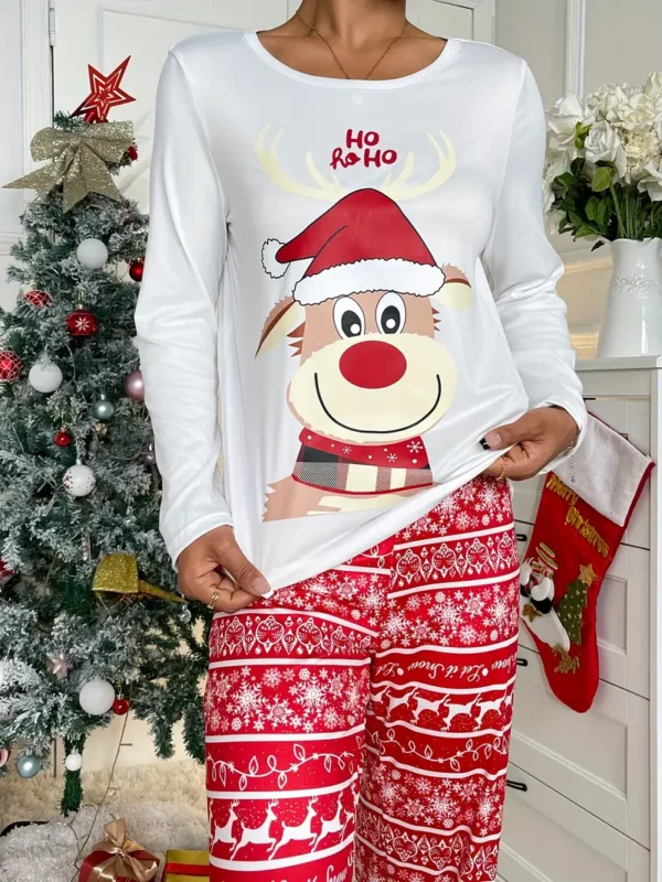 Conjunto de pijama de reno navideño - Image 3